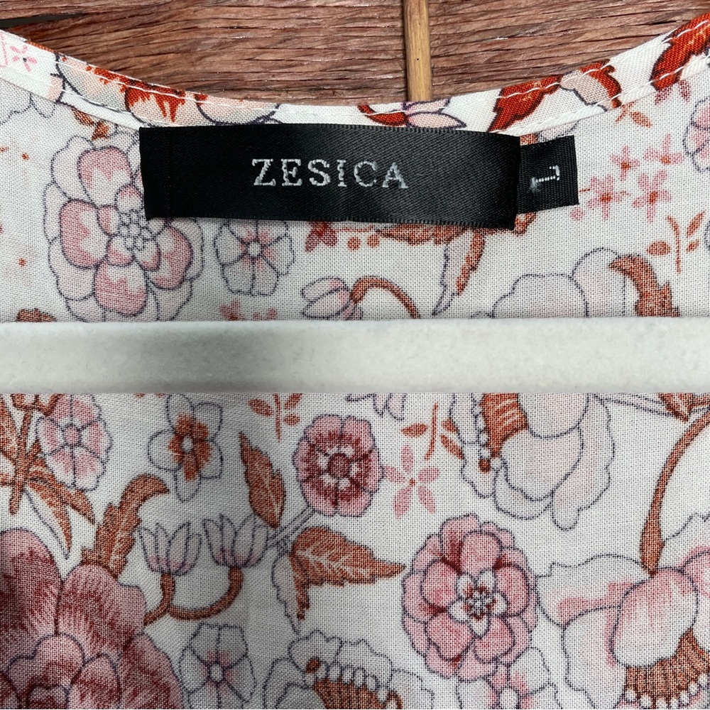 Zesica Floral Wrap Maxi Dress V-neckline, Boho Hippie Cottagecore, Size L. - Picture 8 of 13